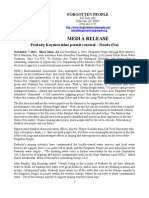 11 7 2011 FP MEDIA RELEASE Opposing OSM's Renewal of Peabody's Kayenta Mine Permit