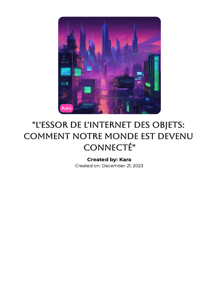 L'essor de l'Internet des objets | PDF | l'Internet | Internet des objets