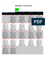 Cronograma - 9º Ano / Agosto Grupo 02: Segunda-Feira Terça-Feira Quarta-Feira Quinta-Feira Sexta-Feira