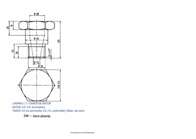 MAKITA 193011-3 Boccola conica con dado 3mm