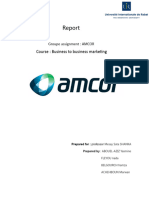 Course: Business To Business Marketing: Groupe Assignment: AMCOR