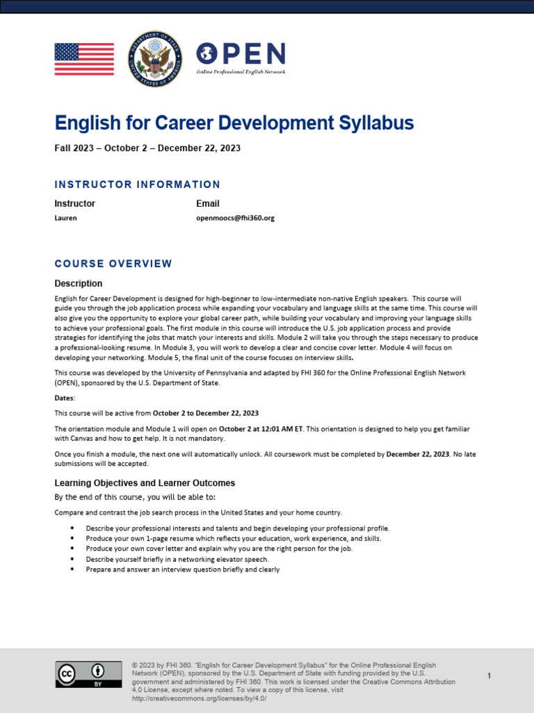 English Career Development Course | PDF | Cognitive Science | Human ...