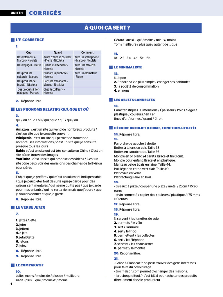 Cahier d'exercices Défi 2 corrigés | PDF