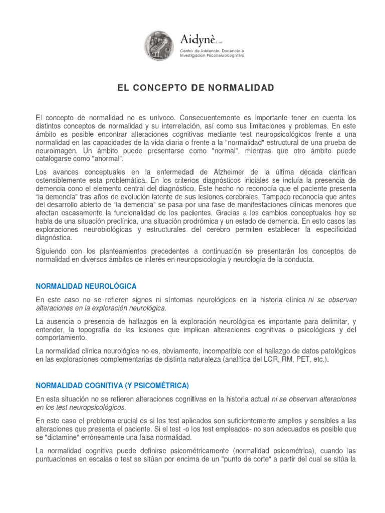 El concepto de normalidad | PDF | Neuroimagen | Neurología