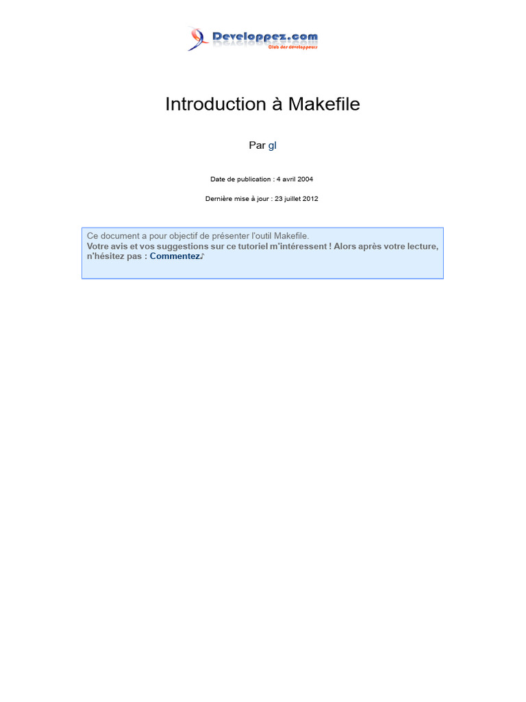 Introduction au Makefile en C | PDF | Logiciel système | Unix