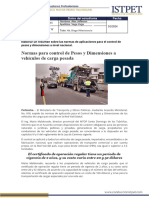 Las Normas de Aplicaciones para El Control de Pesos y Dimensiones A Nivel Nacional.