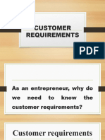 Customer Requirements