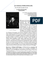 "Heidegger: Nazismo y Política del Ser (IX parte)"  Por Nicolás González Varela