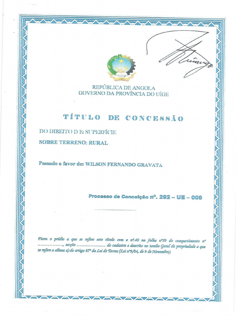Título de Concessão Kim Paulo | PDF
