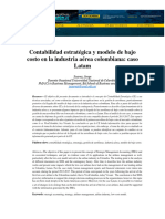 Contabilidad estratégica y modelo de bajo costo en la industria aérea colombiana caso Latam