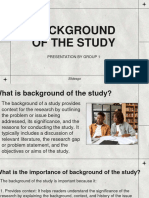 Background of The Study