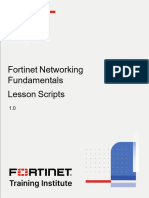 Fortinet Networking Fundamentals 1.0 Lesson Scripts