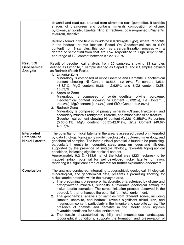 Mapping District Pdf Minerals Petrology