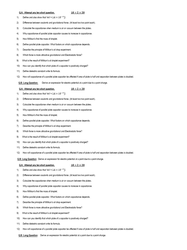Physics 12th Chapter 12 Part 3 | PDF | Capacitance | Capacitor