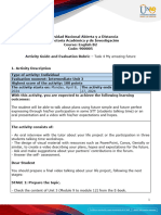 Activity guide and evaluation rubric - Unit 3 - Task 4 - My amazing future