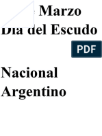 12 de Marzo Día Del Escudo Nacional Argentino