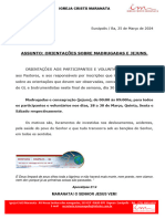 Comunicado - Orientações Aos Participantes de Seminário.