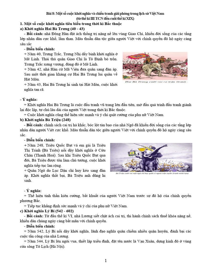 ÔN TẬP LỚP TN BÀI 8 - 10 | PDF