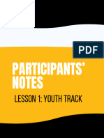 Lesson 1 Youth Track Participants