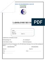 Lab Record Certificate Page