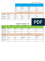 Horario Del Area de Ingles Grado y Sección-3