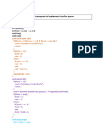 Code For Impelementing Circular Queue