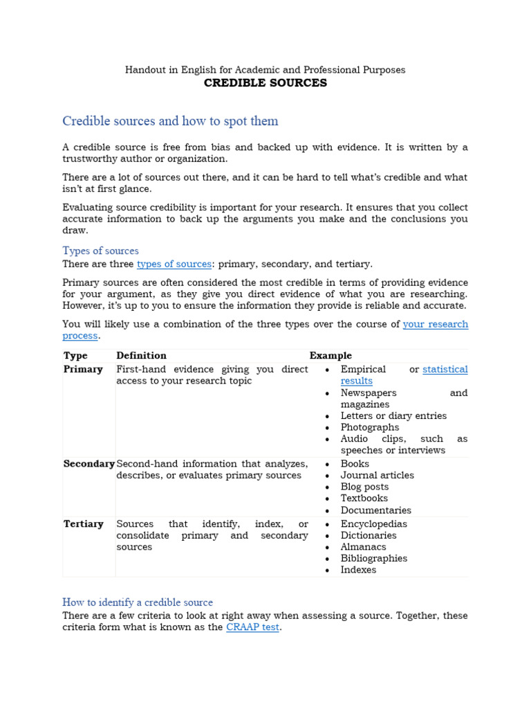 Handout in English For Academic and Professional Purposes Download