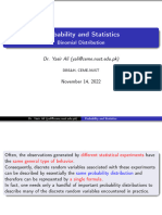 Probability and Statistics: Binomial Distribution