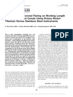 Effect of Early Coronal Flaring On Working Length Change in Curved Canals Using Rotary Nickel Titanium Vs Stainless Steel Instruments