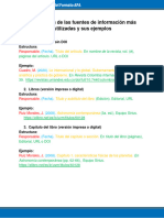 Guía de Estructuras de Las Fuentes de Información Más Utilizadas y Sus Ejemplos