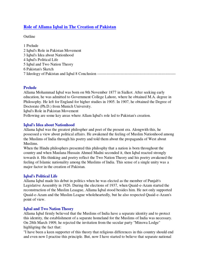 ALLAMA IQBAL BIOGRAPHY IN ENGLISH PDF visual data 4