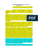 Un Breve Recorrido Historico Sobre La Idea de La Comunicación