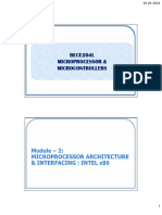 BECE204L Microprocessor & Microcontrollers: Module - 2: Microprocessor Architecture & Interfacing: Intel X86