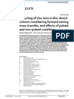 Recycling of Zinc Ions in Disc Donut Column Considering Forward Mixing Mass Transfer, and Effects of Pulsed and Non Pulsed Condition