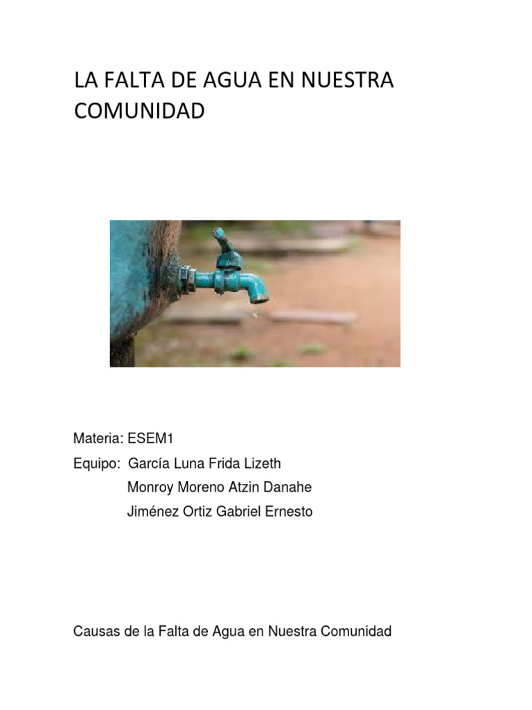 Causas y Soluciones a la Escasez de Agua | PDF | Agua | Escasez de agua