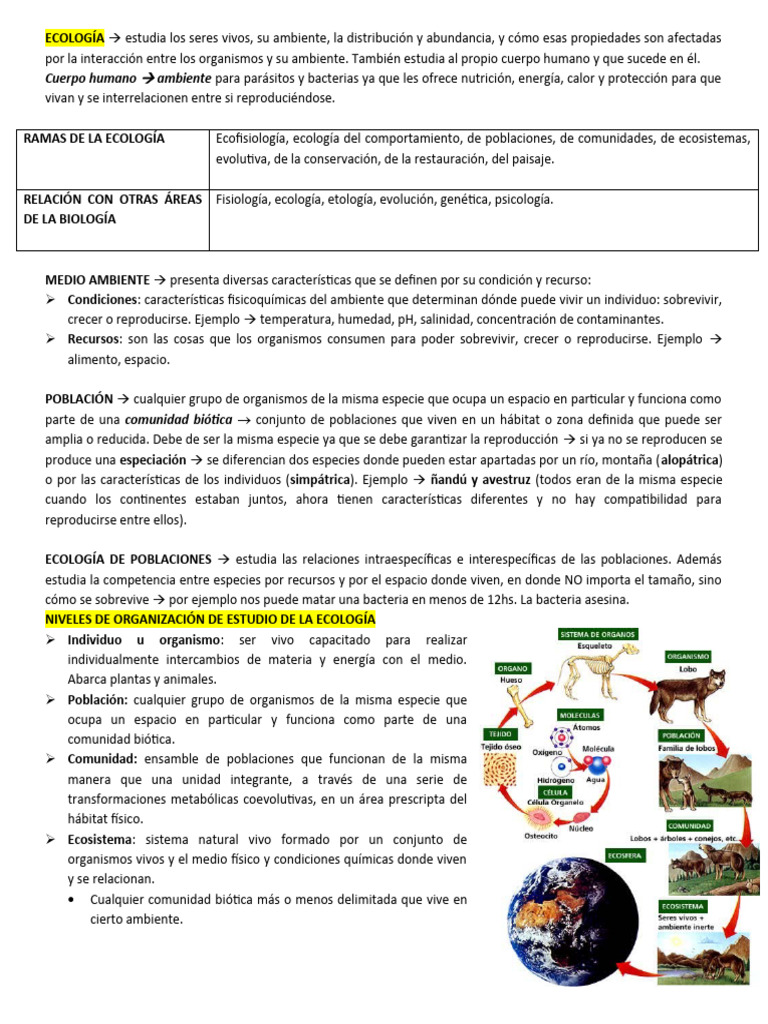 Fundamentos de Ecología y Poblaciones | PDF | Ecología | Ecosistema
