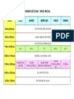 Horario - Nivel Inicial