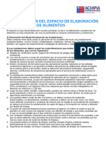 Conformacion Del Espacio de Elaboracion o Produccion de Alimentos