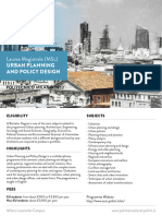 MSC Urban Planning and Policy Design MI 01