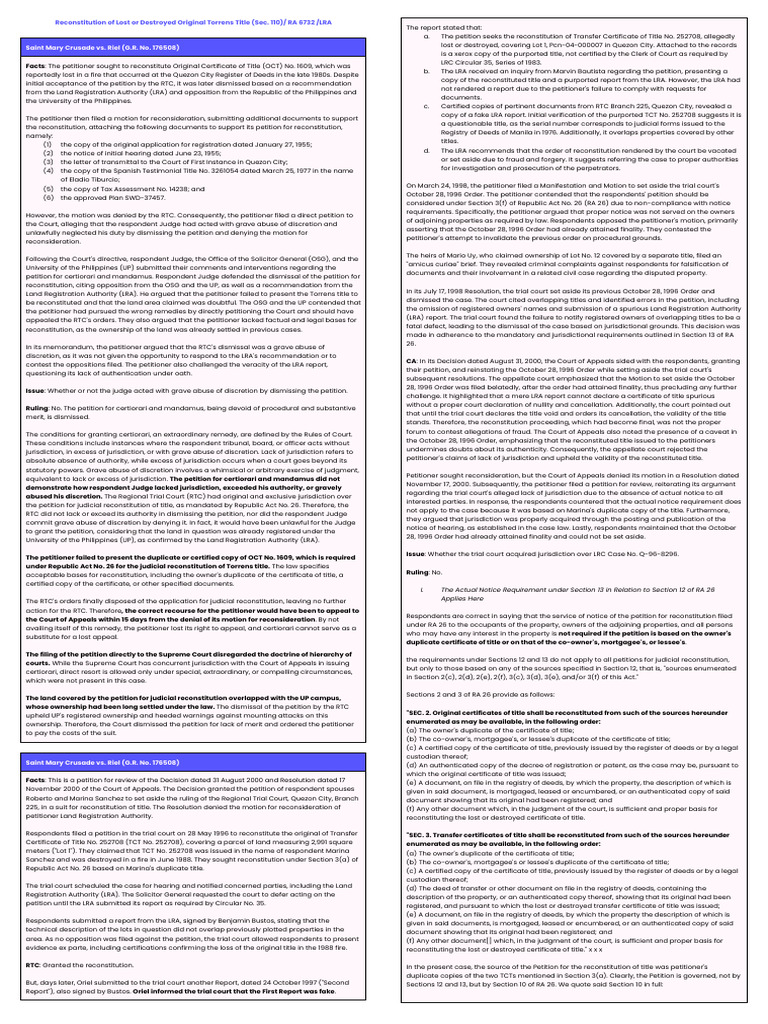 LTD Case Digest | PDF | Mandamus | Appeal