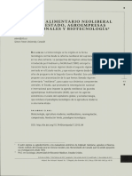 El Régimen Alimentario Neoliberal y Su Crisis. Estado, Agroempresas Mulitnacionales y Biotecnología