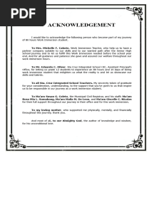 ACKNOWLEDGEMENT