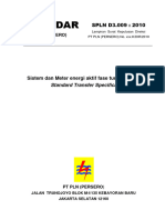 SPLN D3.009 (2010) - Sistem & Meter Energi Fase 1 Pra Bayar