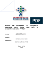 Análisis de Trabajo Inteliogencia Emocional