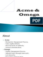 Comparing Organic vs Mechanistic Management Processes at Acme and Omega