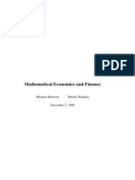 Mathematical Economics and Finance