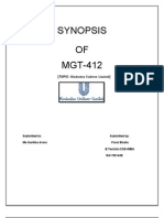 Synopsis Finance