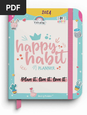 Happy Habit Planner 2024 - World of Printables