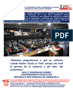 Derecho de Palabra Vpta. Delcy Rodríguez, Proyecto Ley Contra El Fascismo-carpeta Fidel Ernesto Vásquez