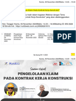 2023 11 09 Kamis Pengelolaan Klaim Pada Kontrak Kerja Konstruksi